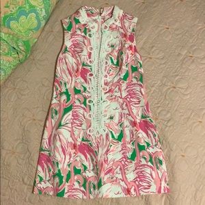 Lilly Pulitzer Flamingo Print Dress